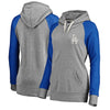 Los Angeles Dodgers Women's Timeless Lounge Fashion Pullover Hoodie - Gray