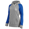 Los Angeles Dodgers Women's Timeless Lounge Fashion Pullover Hoodie - Gray