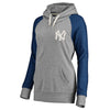 New York Yankees Women's Timeless Lounge Fashion Pullover Hoodie - Gray