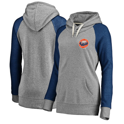 Houston Astros Women's Timeless Lounge Fashion Pullover Hoodie - Gray
