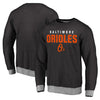 Baltimore Orioles   Elevation Tri-Blend Pullover Sweatshirt - Black