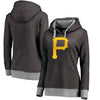 Pittsburgh Pirates Women's Horizon Pullover Hoodie - Heathered Black