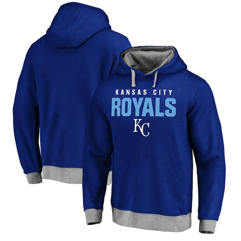 Kansas City Royals Elevation Tri-Blend Pullover Fleece Hoodie - Royal