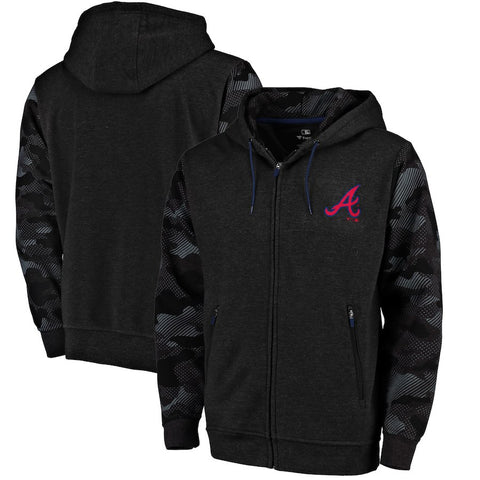 Atlanta Braves Modern Tactical Full-Zip Hoodie - Black/Camo
