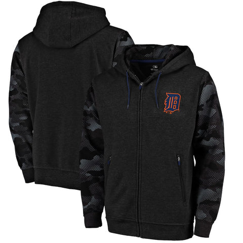 Detroit Tigers Modern Tactical Full-Zip Hoodie - Black/Camo