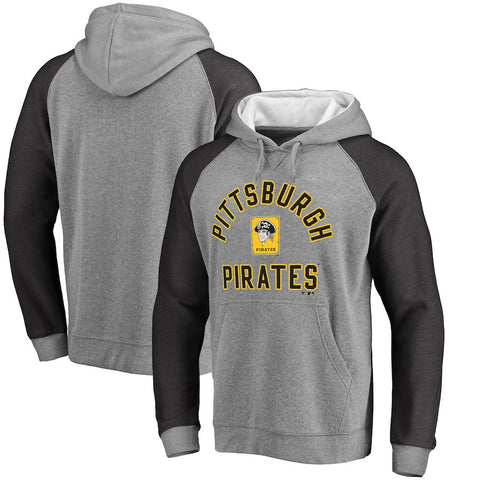 Pittsburgh Pirates Comfort Colorblock Vintage Raglan Hoodie - Gray