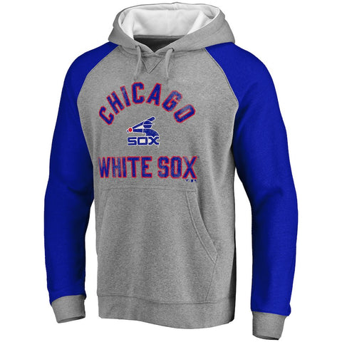 Chicago White Sox Comfort Colorblock Vintage Raglan Hoodie - Gray