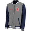 Boston Red Sox Timeless Throwback Varsity Jacket - Heathered Gray/Navy