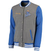 Kansas City Royals Timeless Throwback Varsity Jacket - Heathered Gray/Royal