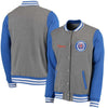 Detroit Tigers Timeless Throwback Varsity Jacket - Heathered Gray/Royal