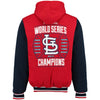 St. Louis Cardinals JH Design World Series Champions Commemorative Reversible Jacket - Red/Navy