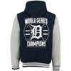 Detroit Tigers JH Design World Series Champions Commemorative Reversible Jacket - Navy/Gray