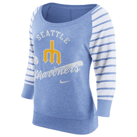 Seattle Mariners Women's Cooperstown Collection Gym Vintage Sweatshirt - Light Blue