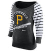 Pittsburgh Pirates Women's Cooperstown Collection Gym Vintage Sweatshirt - Black