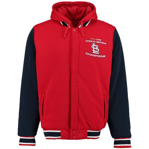 St. Louis Cardinals JH Design World Series Champions Commemorative Reversible Jacket - Red/Navy