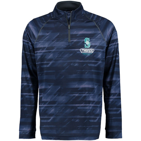 Seattle Mariners Under Armour Tech Novelty Quarter-Zip Performance Pullover - Navy