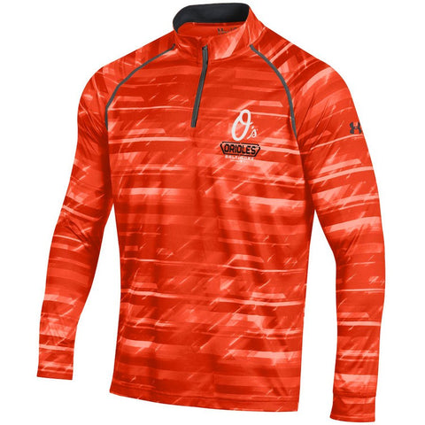 Baltimore Orioles Under Armour Tech Novelty Quarter-Zip Performance Pullover - Orange