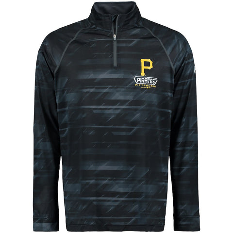 Pittsburgh Pirates Under Armour Tech Novelty Quarter-Zip Performance Pullover Jacket - Black