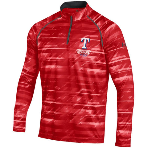 Texas Rangers Under Armour Tech Novelty Quarter-Zip Performance Pullover - Red