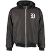 Detroit Tigers JH Design Reversible Colorblocked Fleece Hooded Jacket - Charcoal