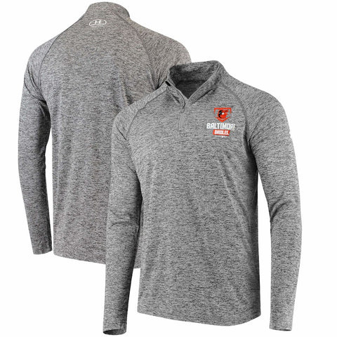 Baltimore Orioles Under Armour Tech Quarter-Zip Performance Pullover - Charcoal