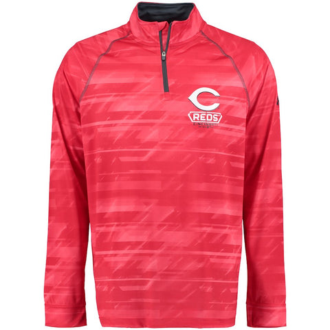 Cincinnati Reds Under Armour Tech Novelty Quarter-Zip Performance Pullover - Red