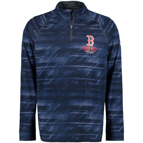 Boston Red Sox Under Armour Tech Novelty Quarter-Zip Performance Pullover - Navy