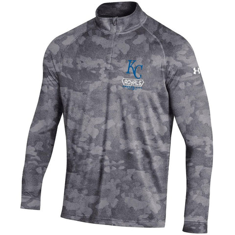 Kansas City Royals Under Armour Tech Novelty Quarter-Zip Performance Pullover - Gray