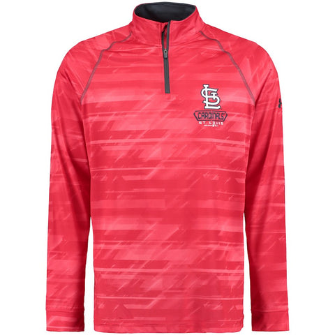 St. Louis Cardinals Under Armour Tech Novelty Quarter-Zip Performance Pullover - Red