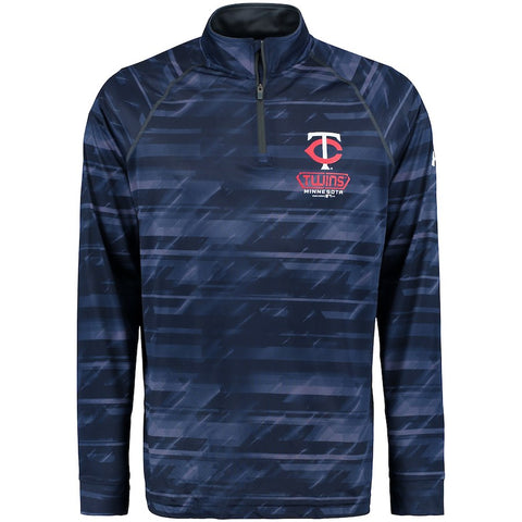 Minnesota Twins Under Armour Tech Novelty Quarter-Zip Performance Pullover - Navy