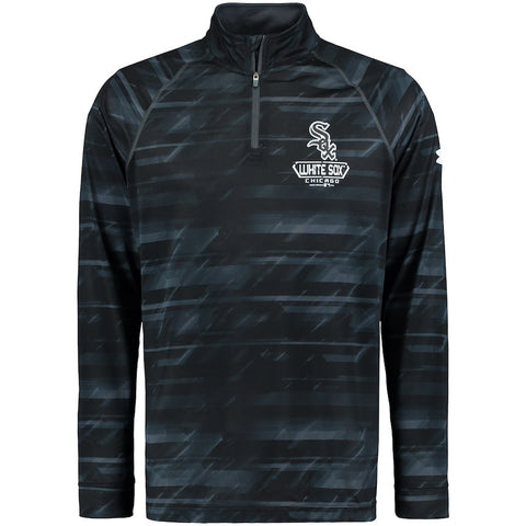 Chicago White Sox Under Armour Tech Novelty Quarter-Zip Performance Pullover - Black