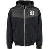 Detroit Tigers JH Design Reversible Colorblocked Fleece Hooded Jacket - Charcoal