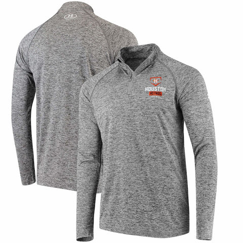Houston Astros Under Armour Tech Quarter-Zip Performance Pullover - Charcoal