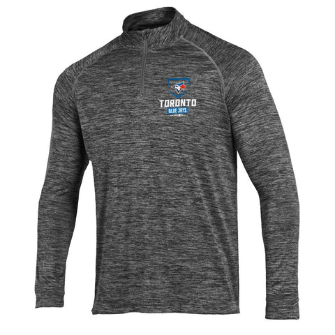 Toronto Blue Jays Under Armour Tech Quarter-Zip Performance Pullover - Charcoal