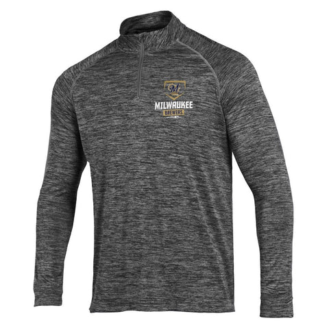 Milwaukee Brewers Under Armour Tech Quarter-Zip Performance Pullover - Charcoal