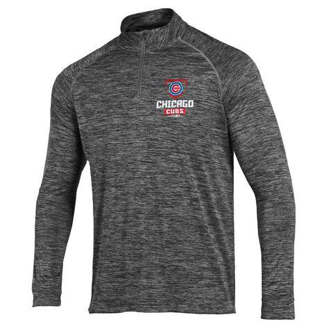 Chicago Cubs Under Armour Tech Quarter-Zip Performance Pullover - Charcoal