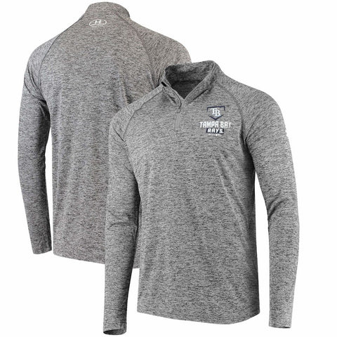 Tampa Bay Rays Under Armour Tech Quarter-Zip Performance Pullover - Charcoal