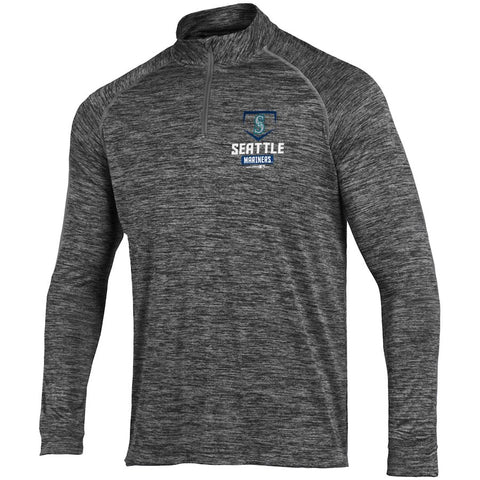 Seattle Mariners Under Armour Tech Quarter-Zip Performance Pullover - Charcoal