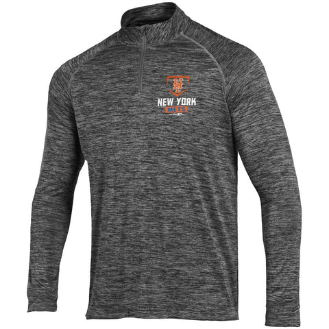 New York Mets Under Armour Tech Quarter-Zip Performance Pullover - Charcoal