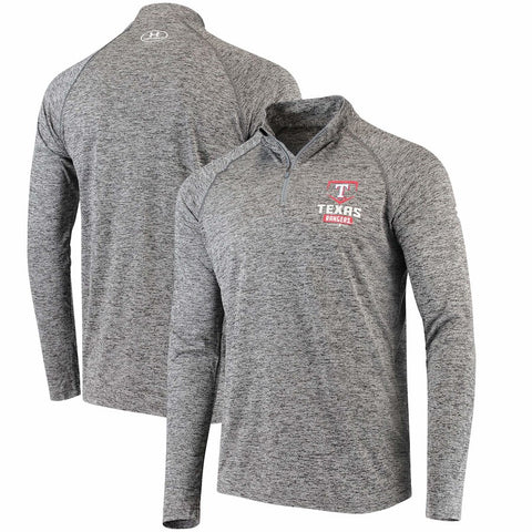 Texas Rangers Under Armour Tech Quarter-Zip Performance Pullover - Charcoal