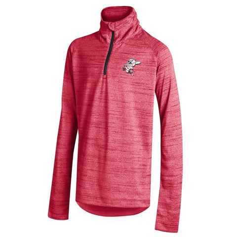 Cincinnati Reds Under Armour Youth Girls Space Tech Quarter-Zip Performance Jacket - Red