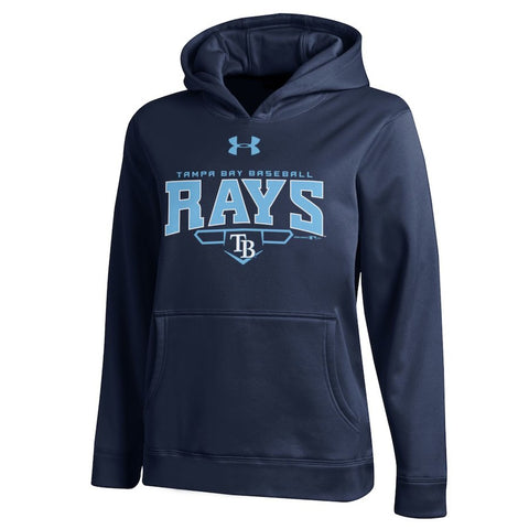 Tampa Bay Rays Under Armour Youth Fleece Hoodie - Navy