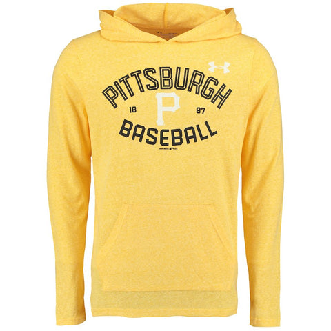 Pittsburgh Pirates Under Armour Tri-Blend Pullover Performance Hoodie - Gold