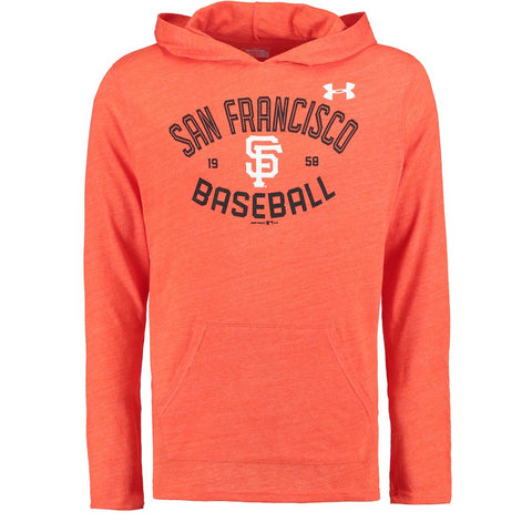San Francisco Giants Under Armour Tri-Blend Pullover Performance Hoodie - Orange