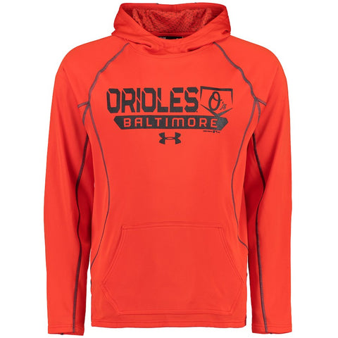 Baltimore Orioles Under Armour Lightweight Pullover Performance Hoodie - Orange