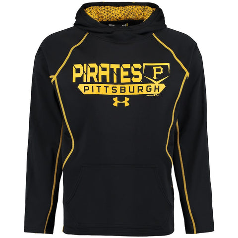 Pittsburgh Pirates Under Armour Lightweight Pullover Performance Hoodie - Black