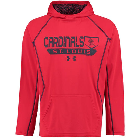 St. Louis Cardinals Under Armour Lightweight Pullover Performance Hoodie - Red
