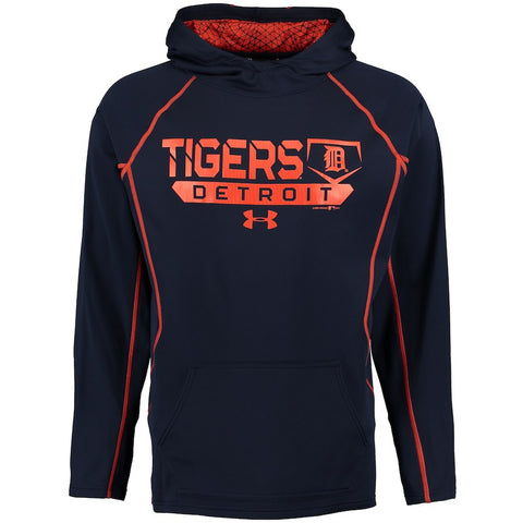 Detroit Tigers Under Armour Lightweight Pullover Performance Hoodie - Navy