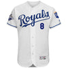 Mike Moustakas Kansas City Royals Majestic Authentic Cool Base Player Jersey with 2015 World Series Champions Patch - White