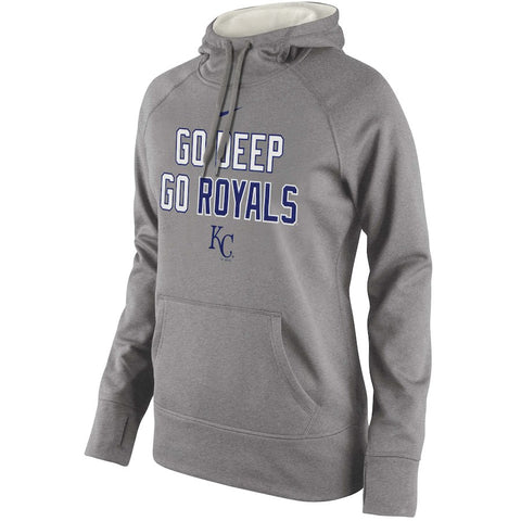 Kansas City Royals Women's 2015 Local Playoff Pullover Hoodie - Gray -